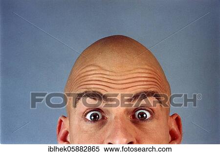 Man, bald head, wrinkles on forehead, Berlin, Germany, Europe View Large Photo Image Stock Photography - Man, bald head, wrinkles on forehead, Berlin, Germany, Europe. Fotosearch
