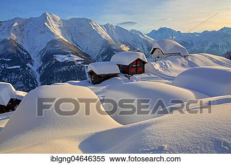 Maria zum Schnee chapel in the snow in the centre of the village, in the back Bettlihorn 2993m and Fletschhorn 3985m, Bettmeralp, Aletsch area, Oberwallis, Valais, Switzerland, Europe View Large Photo Image Stock Photography - Maria zum Schnee chapel in the snow in the centre of the village, in the back Bettlihorn 2993m and Fletschhorn 3985m, Bettmeralp, Aletsch area, Oberwallis, Valais, Switzerland, Europe. Fotosearch