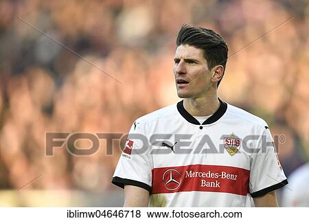 Mario Gomez of VfB Stuttgart in the evening light, Mercedes-Benz Arena, Stuttgart, Baden-Württemberg, Germany, Europe View Large Photo Image Stock Photo - Mario Gomez of VfB Stuttgart in the evening light, Mercedes-Benz Arena, Stuttgart, Baden-Württemberg, Germany, Europe. Fotosearch
