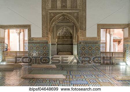 Mausoleum of the Saadians' graves, Marrakech, Morocco, Africa View Large Photo Image Stock Photo - Mausoleum of the Saadians' graves, Marrakech, Morocco, Africa. Fotosearch