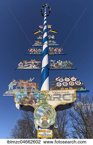 Maypole at Viktualienmarkt, Munich, Bavaria, Germany, Europe View Large Photo Image Stock Image - Maypole at Viktualienmarkt, Munich, Bavaria, Germany, Europe. Fotosearch