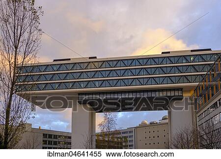 Stock Photography - Media bridge Upside East, Berg am Laim district, Munich, Upper Bavaria, Bavaria, Germany, Europe. Fotosearch