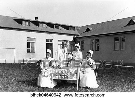 Medicine, health, doctor with three nurses and babies, children's hospital, ca. 1940s, exact place unknown, Germany, Europe View Large Photo Image Stock Image - Medicine, health, doctor with three nurses and babies, children's hospital, ca. 1940s, exact place unknown, Germany, Europe. Fotosearch
