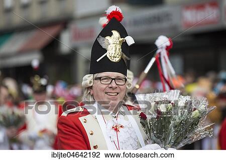 Member of carnival group Rote Funken, Carnival Monday procession, Cologne, North Rhine-Westphalia, Germany, Europe View Large Photo Image Stock Image - Member of carnival group Rote Funken, Carnival Monday procession, Cologne, North Rhine-Westphalia, Germany, Europe. Fotosearch