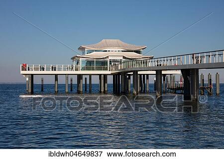 Mikado Tea House, pier, Timmendorfer Strand, Baltic Sea coast, Lübeck Bay, Schleswig-Holstein, Germany, Europe View Large Photo Image Stock Photo - Mikado Tea House, pier, Timmendorfer Strand, Baltic Sea coast, Lübeck Bay, Schleswig-Holstein, Germany, Europe. Fotosearch
