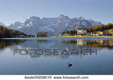 Misurinasee im Herbst, hinten Medizin-Klinik Istituto Pio XII, Dolomiten, Sudtirol, Bozen, Italien, Europa View Large Photo Image Stock Photo - Misurinasee im Herbst, hinten Medizin-Klinik Istituto Pio XII, Dolomiten, Sudtirol, Bozen, Italien, Europa. Fotosearch
