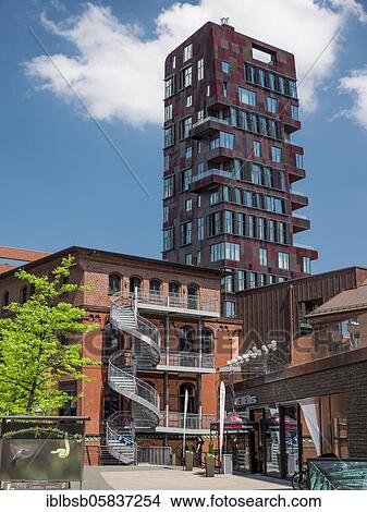 Modern buildings and skyscrapers on Überseeboulevard, Hamburg, Germany, Europe View Large Photo Image Picture - Modern buildings and skyscrapers on Überseeboulevard, Hamburg, Germany, Europe. Fotosearch