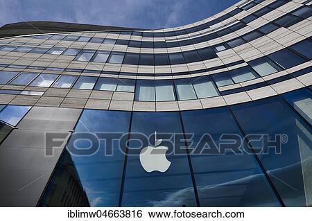 Modern glass facade, Apple Store, Düsseldorf, North Rhine-Westphalia, Germany, Europe View Large Photo Image Stock Photograph - Modern glass facade, Apple Store, Düsseldorf, North Rhine-Westphalia, Germany, Europe. Fotosearch