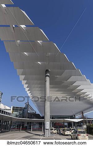 Modern roofing, forecourt expo, Nuremberg, Middle Franconia, Bavaria, Germany, Europe View Large Photo Image Stock Photo - Modern roofing, forecourt expo, Nuremberg, Middle Franconia, Bavaria, Germany, Europe. Fotosearch