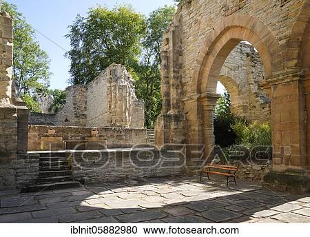 Stock Image - Monastery church, Memleben Monastery, Saxony-Anhalt, Germany, Europe. Fotosearch