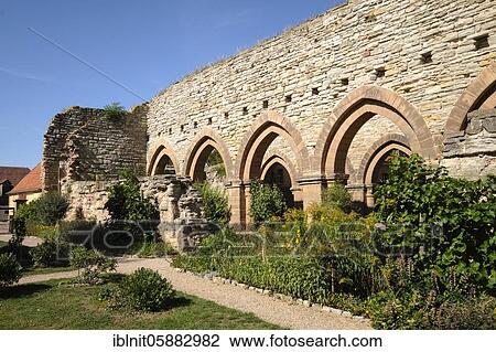 Stock Image - Monastery church, Memleben Monastery, Saxony-Anhalt, Germany, Europe. Fotosearch