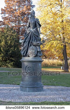 Picture - Monument to Friederike Auguste Sophie, Saxony-Anhalt, Princess of Anhalt-Zerbst, sister-in-law of Czarina Catherine II of Russia, Zerbst, Germany, Europe. Fotosearch
