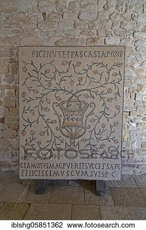 Stock Image - Mosaic, Euphrasius Basilica, UNESCO World Heritage, Porec, Istria, Croatia, Europe. Fotosearch