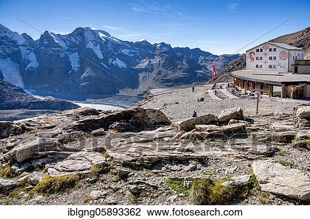 Mountain house on the Diavolezza with panoramic terrace, Pontresina, Bernina Alps, Upper Engadine, Engadine, Grisons, Switzerland, Europe View Large Photo Image Stock Image - Mountain house on the Diavolezza with panoramic terrace, Pontresina, Bernina Alps, Upper Engadine, Engadine, Grisons, Switzerland, Europe. Fotosearch