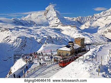 Mountain station of the Gornergratbahn on Gornergrat 3089m in winter, behind Matterhorn 4478m, Zermatt, Mattertal, Valais, Switzerland, Europe View Large Photo Image Stock Photograph - Mountain station of the Gornergratbahn on Gornergrat 3089m in winter, behind Matterhorn 4478m, Zermatt, Mattertal, Valais, Switzerland, Europe. Fotosearch