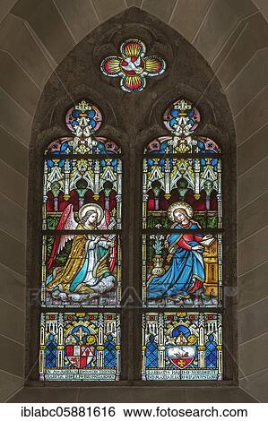 Multicoloured stained glass window, 1903, Monastery Church of the Sacred Heart of Jesus, Archabbey of St. Ottilien, Upper Bavaria, Bavaria, Germany, Europe View Large Photo Image Stock Photograph - Multicoloured stained glass window, 1903, Monastery Church of the Sacred Heart of Jesus, Archabbey of St. Ottilien, Upper Bavaria, Bavaria, Germany, Europe. Fotosearch