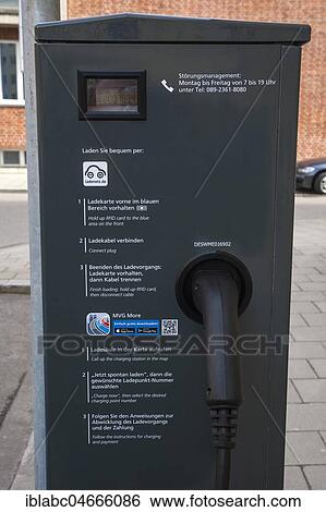 MVG SWM Ökostrom charging station with charging cable, Munich, Bavaria, Germany, Europe View Large Photo Image Stock Photograph - MVG SWM Ökostrom charging station with charging cable, Munich, Bavaria, Germany, Europe. Fotosearch