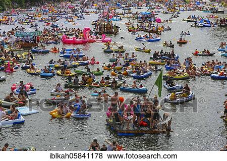 Nabada, event on Schwörmontag, boats, water vehicles, people on the Danube, Ulm, Baden-Württemberg, Germany, Europe View Large Photo Image Stock Photo - Nabada, event on Schwörmontag, boats, water vehicles, people on the Danube, Ulm, Baden-Württemberg, Germany, Europe. Fotosearch