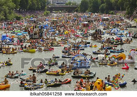 Nabada, event on Schwörmontag, boats, water vehicles, people on the Danube, Ulm, Baden-Württemberg, Germany, Europe View Large Photo Image Stock Photo - Nabada, event on Schwörmontag, boats, water vehicles, people on the Danube, Ulm, Baden-Württemberg, Germany, Europe. Fotosearch