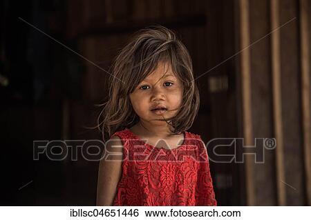 Native little girl, Portrait, Village Preah Meas, Sen Monorom, Mondulkiri, Cambodia, Asia View Large Photo Image Stock Photograph - Native little girl, Portrait, Village Preah Meas, Sen Monorom, Mondulkiri, Cambodia, Asia. Fotosearch