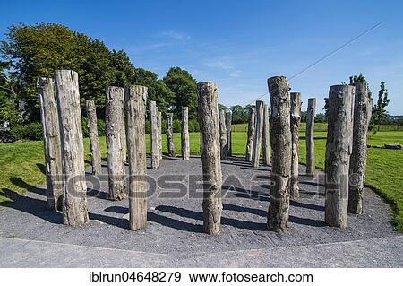 Stock Photo - Neolithic passage grave, Knowth, Unesco world heritage sight, prehstoric Bru na Boinne, Ireland, Europe. Fotosearch