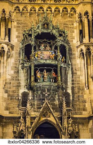 Neues Rathaus, bei Nacht, Munchen, Bayern, Deutschland, Europa View Large Photo Image Stock Photograph - Neues Rathaus, bei Nacht, Munchen, Bayern, Deutschland, Europa. Fotosearch
