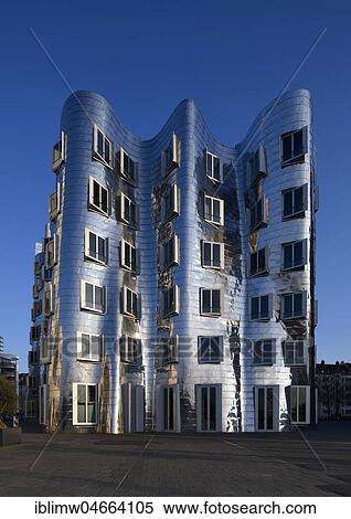 Stock Photography - New Zollhof, Media Harbour, Düsseldorf, North Rhine-Westphalia, Germany, Europe. Fotosearch