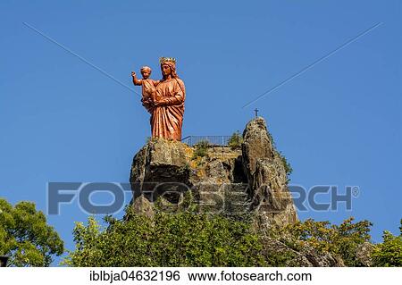 Notre-Dame De France, statue at the top of Rocher Corneille, Le Puy en Velay, Haute-Loire department, Auvergne-Rhone-Alpes, France, Europe View Large Photo Image Stock Photograph - Notre-Dame De France, statue at the top of Rocher Corneille, Le Puy en Velay, Haute-Loire department, Auvergne-Rhone-Alpes, France, Europe. Fotosearch