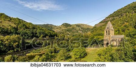 Stock Image - Notre Dame des Chazes church on the River Allier, Haute-Loire department, Auvergne-Rhône-Alpes, France, Europe. Fotosearch
