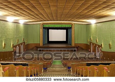 NS-Ordensburg Vogelsang, heritage-protected Belgian troop cinema, interior shot, Schleiden, Eifel, North Rhine-Westphalia, Germany, Europe View Large Photo Image Stock Image - NS-Ordensburg Vogelsang, heritage-protected Belgian troop cinema, interior shot, Schleiden, Eifel, North Rhine-Westphalia, Germany, Europe. Fotosearch