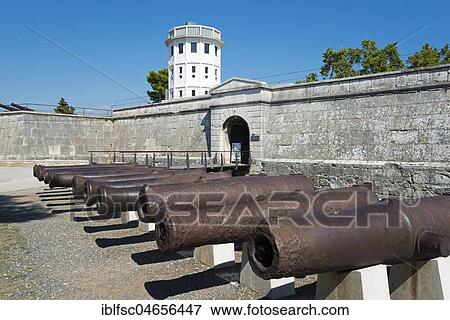 Old cannons in the castle, museum, Pula, Istria, Croatia, Europe View Large Photo Image Stock Photo - Old cannons in the castle, museum, Pula, Istria, Croatia, Europe. Fotosearch