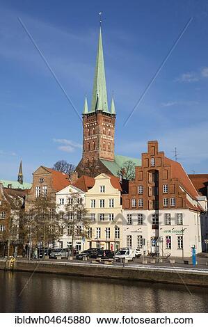 Stock Image - Old Town, Church St. Petri, Lübeck, Schleswig-Holstein, Germany, Europe. Fotosearch
