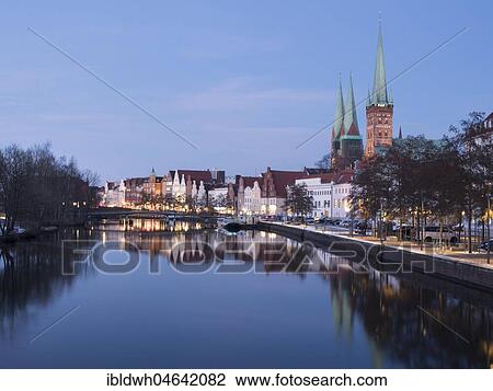 Old Town, Evening Twilight, Hanseatic City of Lübeck, Schleswig-Holstein, Germany, Europe View Large Photo Image Stock Image - Old Town, Evening Twilight, Hanseatic City of Lübeck, Schleswig-Holstein, Germany, Europe. Fotosearch