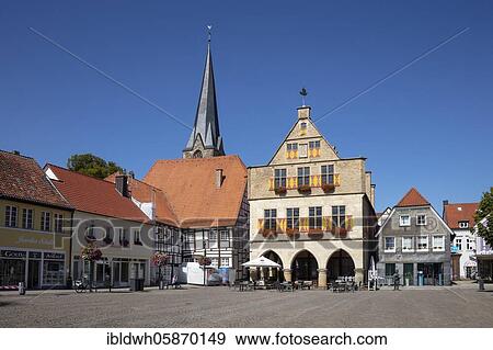 Old town hall at the market place, Werne, Westphalia, North Rhine-Westphalia, Germany, Europe View Large Photo Image Stock Photo - Old town hall at the market place, Werne, Westphalia, North Rhine-Westphalia, Germany, Europe. Fotosearch
