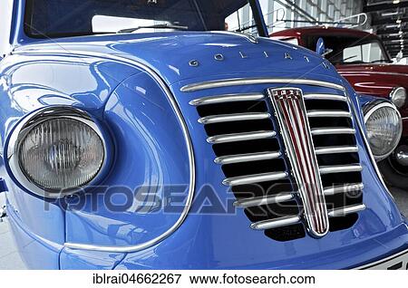 Oldtimer Borgward Goliath Goli, small transporter, year 1959, Messe Karlsruhe, Baden-Württemberg, Germany, Europe View Large Photo Image Stock Photo - Oldtimer Borgward Goliath Goli, small transporter, year 1959, Messe Karlsruhe, Baden-Württemberg, Germany, Europe. Fotosearch