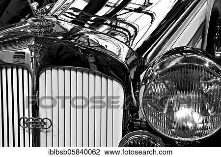 Oldtimer detail, AUTO UNION HORCH 853, in black and white View Large Photo Image Stock Image - Oldtimer detail, AUTO UNION HORCH 853, in black and white. Fotosearch
