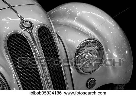 Oldtimer detail, BMW 328 Roadster, in black and white View Large Photo Image Stock Photograph - Oldtimer detail, BMW 328 Roadster, in black and white. Fotosearch