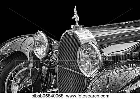 Oldtimer Detail, Bugatti Type 41 Royale, in black and white View Large Photo Image Stock Photo - Oldtimer Detail, Bugatti Type 41 Royale, in black and white. Fotosearch