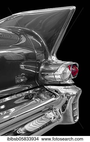 Oldtimer detail, Cadillac Fleetwood Eldorado, in black and white, with red brake light. Stuttgart, Baden-Württemberg, Germany, Europe View Large Photo Image Picture - Oldtimer detail, Cadillac Fleetwood Eldorado, in black and white, with red brake light. Stuttgart, Baden-Württemberg, Germany, Europe. Fotosearch