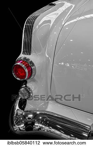 Oldtimer detail, in black and white, with red brake light View Large Photo Image Stock Image - Oldtimer detail, in black and white, with red brake light. Fotosearch