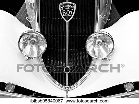 Oldtimer detail, Peugeot 601, in black and white View Large Photo Image Stock Photo - Oldtimer detail, Peugeot 601, in black and white. Fotosearch