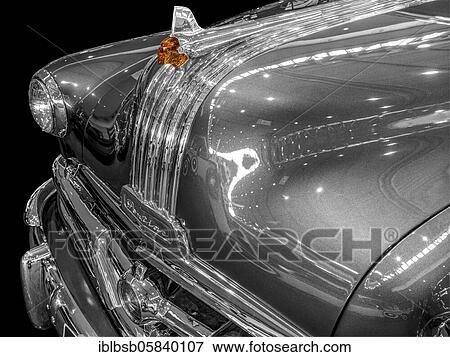 Oldtimer detail, Pontiac Chieftain 1953, in black and white View Large Photo Image Stock Photo - Oldtimer detail, Pontiac Chieftain 1953, in black and white. Fotosearch