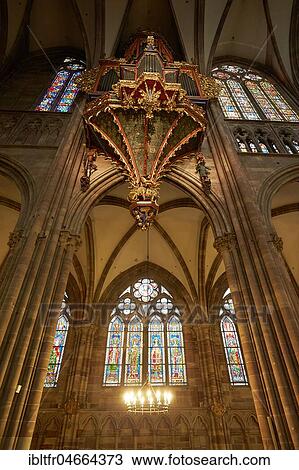Organ, Gothic swallow nest organ in the nave, Strasbourg Cathedral, Strasbourg, Alsace, France, Europe View Large Photo Image Stock Image - Organ, Gothic swallow nest organ in the nave, Strasbourg Cathedral, Strasbourg, Alsace, France, Europe. Fotosearch