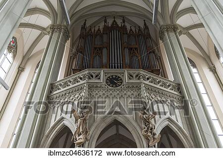 Organ loft of the neo-Gothic church Heilig-Kreuz Giesing, Munich, Upper Bavaria, Germany, Europe View Large Photo Image Stock Image - Organ loft of the neo-Gothic church Heilig-Kreuz Giesing, Munich, Upper Bavaria, Germany, Europe. Fotosearch