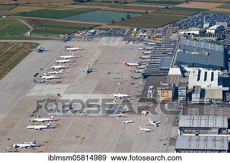 Overview Stuttgart Airport (STR) in Germany with terminals and aircraft on the apron, Stuttgart, Germany, Europe View Large Photo Image Stock Photo - Overview Stuttgart Airport (STR) in Germany with terminals and aircraft on the apron, Stuttgart, Germany, Europe. Fotosearch