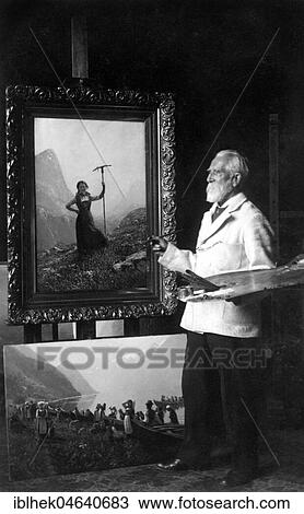 Stock Image - Painter at work, 1920s, exact place unknown, Germany, Europe. Fotosearch