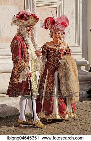 Pair in historical costumes, Baroque costume, Carnival in Venice, Italy, Europe View Large Photo Image Stock Image - Pair in historical costumes, Baroque costume, Carnival in Venice, Italy, Europe. Fotosearch