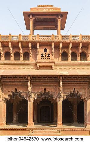 Stock Image - Palace inside Agra Fort, Agra, Uttar Pradesh, India, Asia. Fotosearch