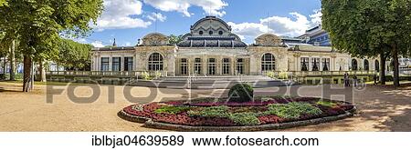Stock Photo - Panoramic view of the Vichy Opera, Palace of Congrés, Vichy, Allier, Auvergne, France, Europe. Fotosearch