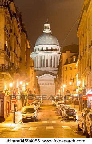 Panthéon at night, Paris, France, Europe View Large Photo Image Stock Photography - Panthéon at night, Paris, France, Europe. Fotosearch